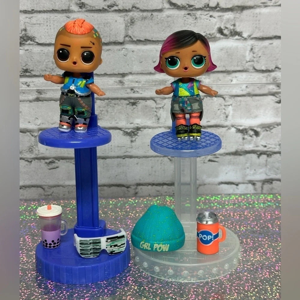 L.O.L. Surprise! LOL Dolls Set of 2 Clubhouse Exclusives GLITCH & SWITCH B.B.